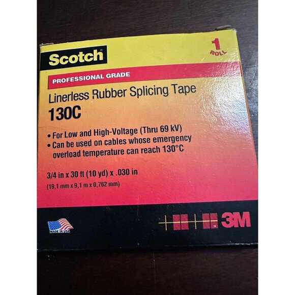 Professional Grade Linerless Rubber Splicing Tape - 3/4 in x 30 ft - 1 roll NEW - Picture 2 of 5